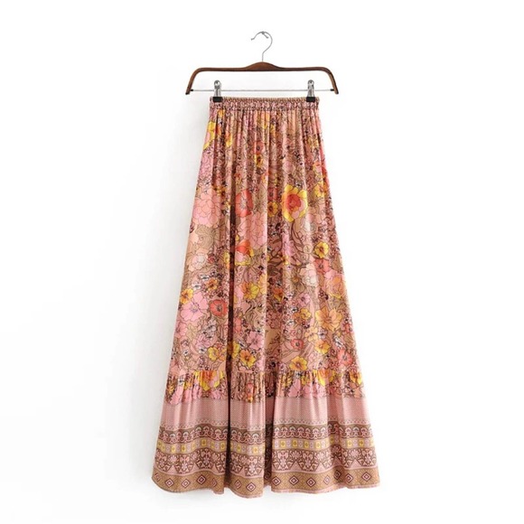 Jegh Dresses & Skirts - Bohemian Gypsy Inspired Floral Skirt